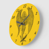 Angel - zwart en geel ontwerp grote klok (Hoek)