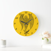 Angel - zwart en geel ontwerp grote klok (Huis)