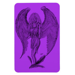 Angel - Zwart en paars design Magneet