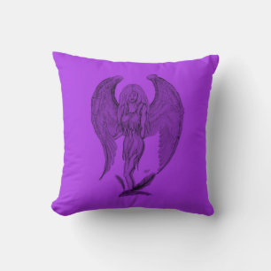 Angel - zwart en paars ontwerp kussen