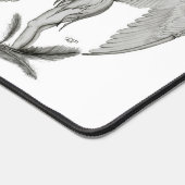 Angel - Zwart en wit design Bureaumat (Hoek)