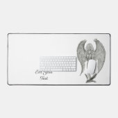 Angel - Zwart en wit design Bureaumat (Keyboard & Muis)
