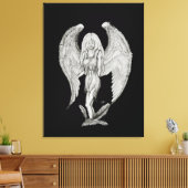 Angel - Zwart en wit design Canvas Afdruk (Insitu (Woonkamer))