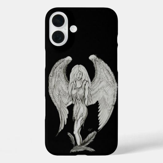 Angel - Zwart en wit design Case-Mate iPhone Case (Achterkant)