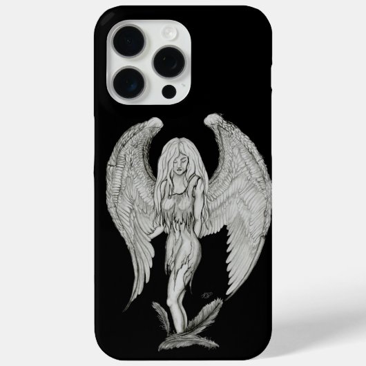 Angel - Zwart en wit design Case-Mate iPhone Case (Achterkant)