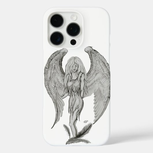 Angel - Zwart en wit design Case-Mate iPhone Case (Achterkant)