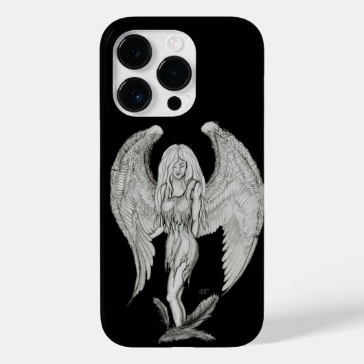 Angel - Zwart en wit design Case-Mate iPhone Case (Achterkant)