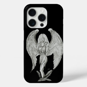 Angel - Zwart en wit design iPhone 15 Pro Case