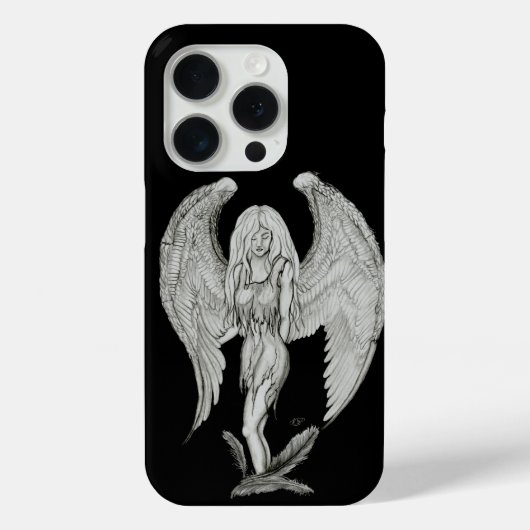 Angel - Zwart en wit design Case-Mate iPhone Case (Achterkant)