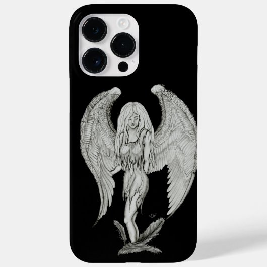 Angel - Zwart en wit design Case-Mate iPhone Case (Achterkant)