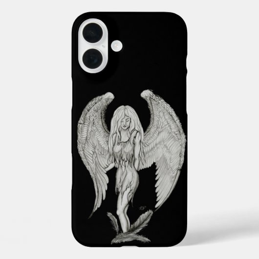 Angel - Zwart en wit design Case-Mate iPhone Case (Achterkant)