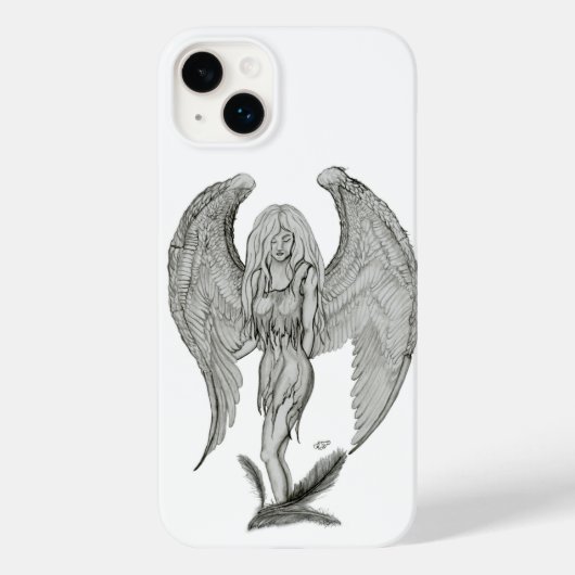 Angel - Zwart en wit design Case-Mate iPhone Case (Achterkant)