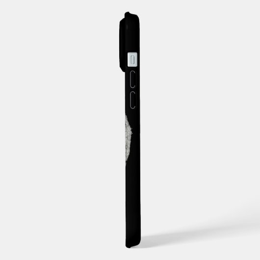 Angel - Zwart en wit design iPhone Hoesje (Linkerkant)