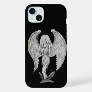 Angel - Zwart en wit design iPhone 15 Plus Case