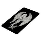 Angel - Zwart en wit design Magneet (Linkerzijde)