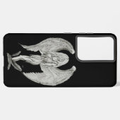 Angel - Zwart en wit design Samsung Galaxy Hoesje (Linkerkant)