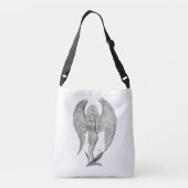 Angel-, zwart- en witontwerp crossbody tas (Achterkant)