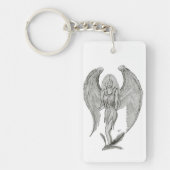 Angel - zwart-wit design sleutelhanger (Voorkant)