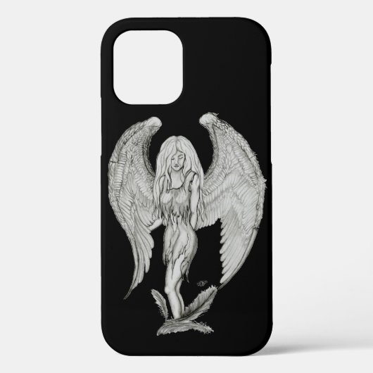 Angel - Zwart-wit ontwerp Case-Mate iPhone Case (Achterkant)