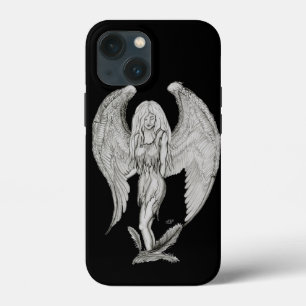 Angel - Zwart-wit ontwerp Case-Mate iPhone Case
