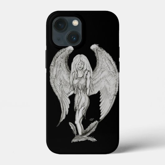 Angel - Zwart-wit ontwerp Case-Mate iPhone Case (Achterkant)
