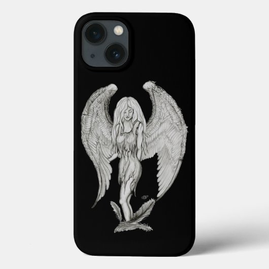 Angel - Zwart-wit ontwerp Case-Mate iPhone Case (Achterkant)