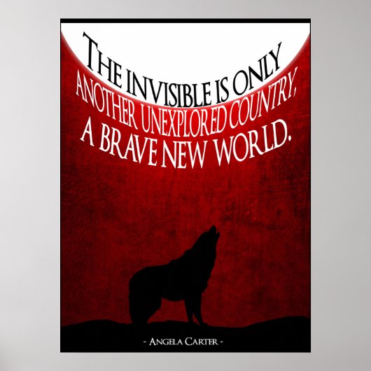 Angela Carter Quote Minimalistisch Poster (Voorkant)