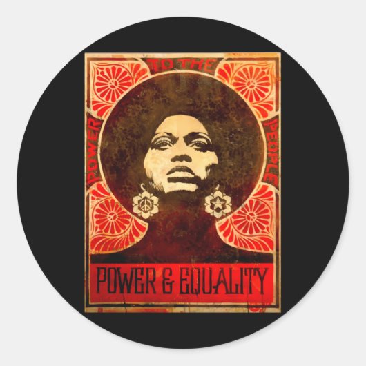 Angela Davis Poster 1971 Sticker (Voorkant)