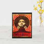Angela Davis Poster 1971 Sticker Kaart (Gele Bloem)