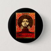 Angela Davis Poster 1971 Sticker Ronde Button 5,7 Cm (Voorkant)