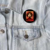 Angela Davis Poster 1971 Sticker Ronde Button 5,7 Cm (In situ)