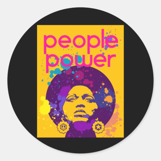Angela Davis Poster Sticker (Voorkant)