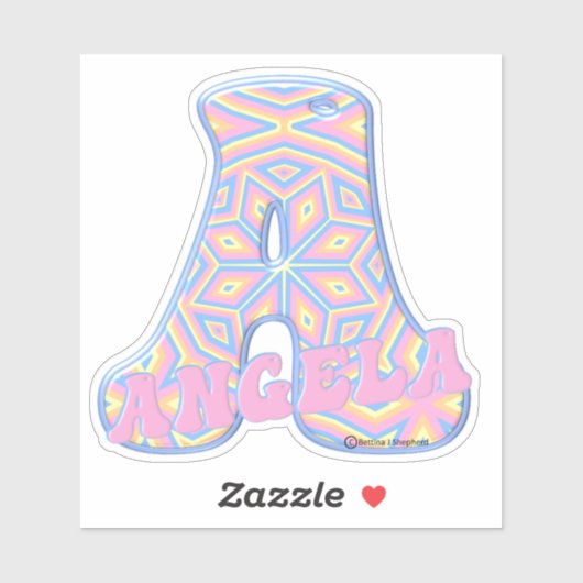 Angela Funky Names Sticker (Vel)