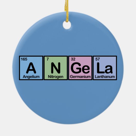 Angela gemaakt van Elementen Keramisch Ornament (Achterkant)