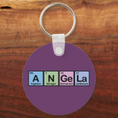 Angela gemaakt van Elementen Sleutelhanger (Voorkant)