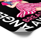 Angela is zich bewust van borstkanker en haar stri poster (Hoek)