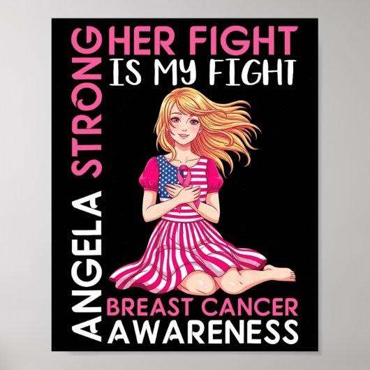 Angela is zich bewust van borstkanker en haar stri poster (Voorkant)