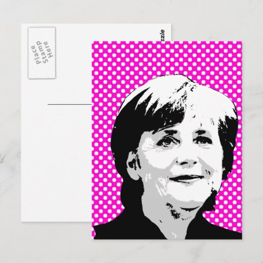 Angela Merkel Briefkaart (Voorkant / Achterkant)