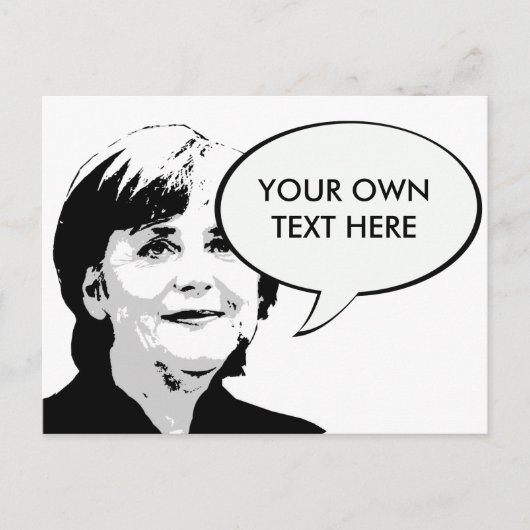 Angela Merkel Briefkaart (Voorkant)
