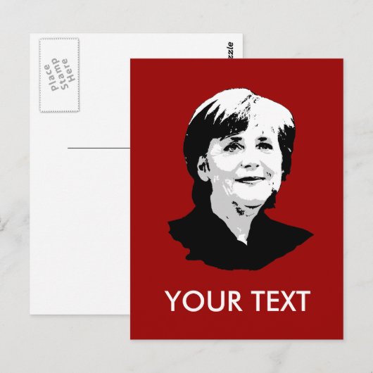 Angela Merkel Briefkaart (Voorkant / Achterkant)