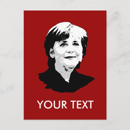 Angela Merkel Briefkaart (Voorkant)