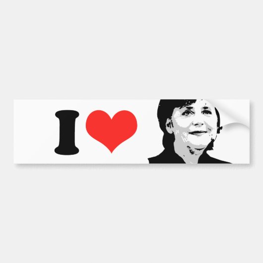 Angela Merkel Bumpersticker (Voorkant)
