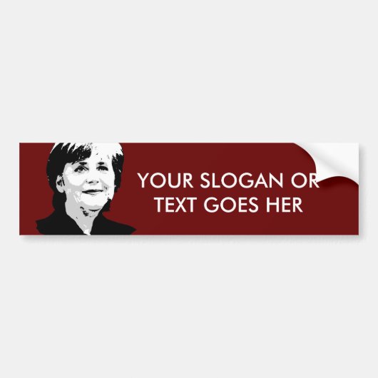 Angela Merkel Bumpersticker (Voorkant)