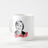 ANGELA MERKEL Handtekening - -  Koffiemok (Voorkant links)