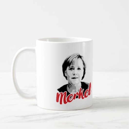 ANGELA MERKEL Handtekening - -  Koffiemok (Links)