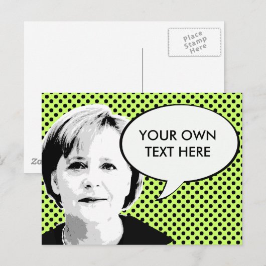 Angela Merkel - International Leader -.png Briefkaart (Voorkant / Achterkant)