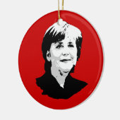 Angela Merkel Keramisch Ornament (Links)