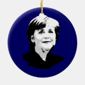 Angela Merkel Keramisch Ornament (Achterkant)