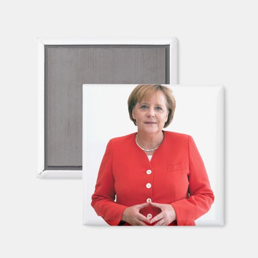 Angela Merkel Portrait Magneet (Voorkant / Achterkant)