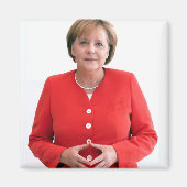 Angela Merkel Portrait Magneet (Voorkant)